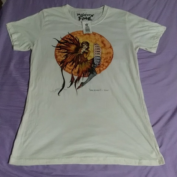 Amy Brown 2007 Mighty Fine Dark Element Fire Fairy T-Shirt XL - Picture 1 of 8